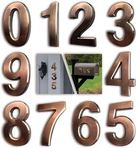 Fan0622 Yocosii 3 Inch Bronze House Numbers For Mailbox Or Door Address Home Office Hotel Room