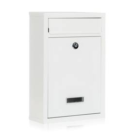 Yoobox 653854444577 Wall-mounted Mailbox Outdoor Steel Postbox With Key Lock Windproof Hang