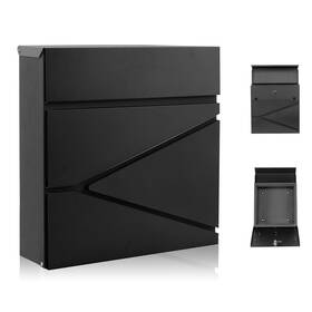 Yoobox 653948219654 Wall-mount Mailbox For House Outside Security Key Drop With Lock And Keys