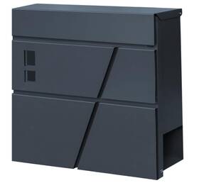 Md006-1 Yoobox Wall Mount Gray Mailbox For House With Lock And Keys Newspaper Holder