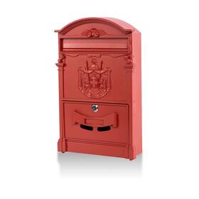 B0bvdtq8yb Yoocabinet Large Wall Mount Mailbox Rust-proof Aluminum Galvanized Steel Red