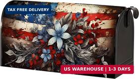 Yopinco 782658690672 Patriotic American Flag Magnetic Mailbox Cover 18 Inch X21 - Standard Size 4th Of Ju