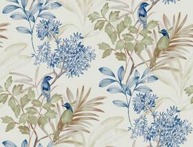 Psw1518rl York Wallcoverings Green And Blue Handpainted Songbird Premium Peel
