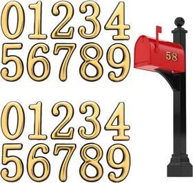 0j74dmd5 Yqqyg 632696 1 20 Pcs 3d Mailbox Numbers For Outside 0-9 Gold Reflective Mail