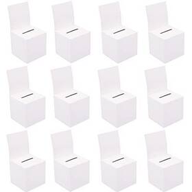 Ysglory 781454271009 12 Pack Raffle Ticket Box Suggestion White Donation Ballot For Fundra