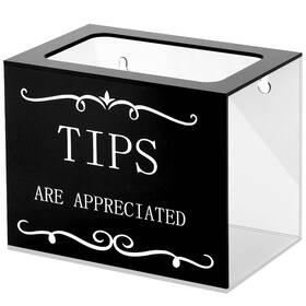We122 Ysglory Acrylic Tips Jar Plastic Tip Box Raffle Cash Donation With Slot For Fundr