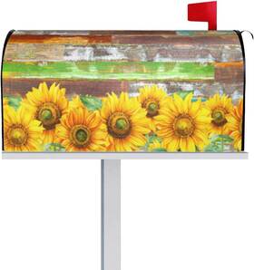 Hjh511yxt01 Yuruihkao Magnetic Mailbox Cover Standard Size 21ftftx18ftft Post Letter Box Sunflowers