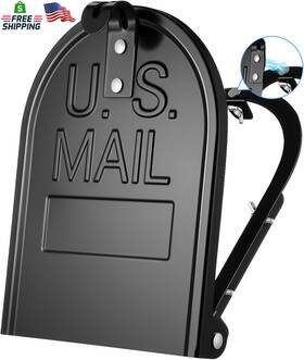 Yxg-001 726084635784 Mailbox Door Replacement 6 1/4 Inch W X 8 H Exact Size Black Metal Do