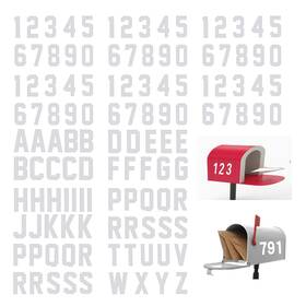 Zjwzsli 9014532782083 120 Pcs Reflective Mailbox Number And Letters Stickers 3 Inches 3in White