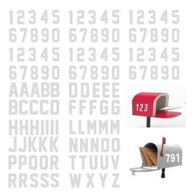 Zjwzsli 9014532782090 120 Pcs Reflective Mailbox Number And Letters Stickers 2 Inches 2in White