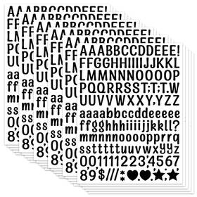 4680 Zjwzsli 9015376653560 Letter Stickers 30 Sheets Alphabet 0.5in Vinyl A4/black