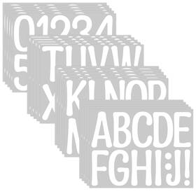 Zjwzsli 9015619554357 20 Sheets Alphabet Stickers 4 In Letter And Numbers 240pcs White