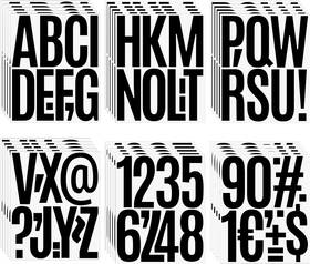 Zjwzsli 9015685938938 Hllnme 300pcs 5 In Letter And Numbers Stickers 30 Sheets Vinyl Self Black