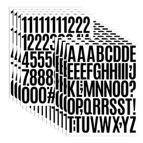 Zjwzsli 9017357453572 840 Pcs 16 Sheets Letter Stickers 2 Inch Large Alphabet Blackbody Black