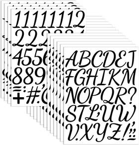 Zjwzsli 9017357453619 592 Pcs 16 Sheets Letter Stickers 2 Inch Large Alphabet Handwriting Black