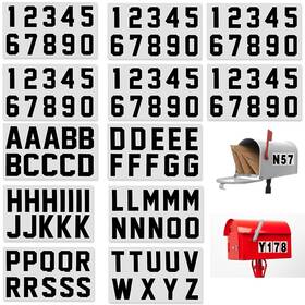Zjwzsli 9018637078638 120 Pcs Reflective Mailbox Number And Letters Stickers 2 Inches 2in Black