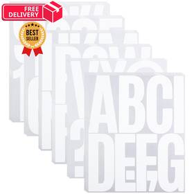 Ynustz121501 Ztxpro 18 Sheets Letter Number Stickers 5 Inch Vinyl Alphabet White