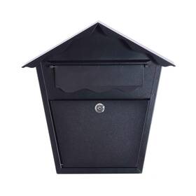 Fq-101 Zuozuoya Wall Mount Locking Mailbox - Black Horizontal Triangular Security W