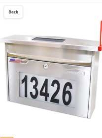 Fq-201 Zuozuoya Wall Mount Locking Mailbox Durable And Waterproof Silver