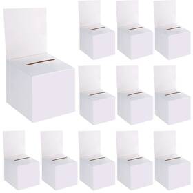 Zzhxkjhky 708436673552 12 Pack Raffle Boxes Box Donation For Fundraising 6 X Inch C