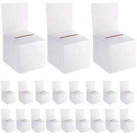Zzhxkjhky 708436673569 20 Pack Raffle Boxes Box Donation For Fundraising 6 X Inch