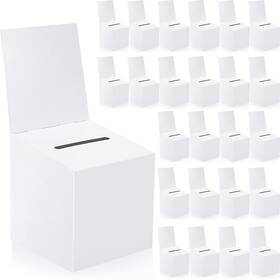 Zzhxkjhky 708436674856 24 Pcs Cardboard Ballot Box 6 X Inch Large Raffle Ticket With Slot