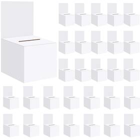 Zzhxkjhky 746957969938 30 Pcs White Cardboard Ballot Box Raffle Ticket Suggestion Boxes For Tick