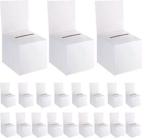 Kai-13 Zzhxkjhky 20 Pack Raffle Boxes Ballot Box Suggestion With Slot 6 X Inch Cardboa