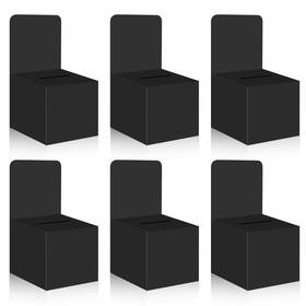Xy-199 Zzhxkjhky 6 Pack Raffle Boxes Ballot Box Suggestion With Slot X Inch Cardb