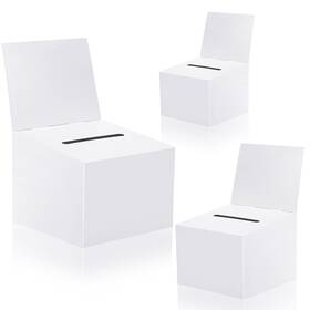 Xy-395 Zzhxkjhky 3 Pcs Raffle Boxes Ballot Box For Fundraising 6.5 X 4.5 Inch Cardboard