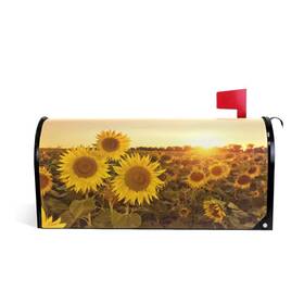 Zzkko 393616495852 Magnetic Mailbox Covers Summer Sunflowers Sunset Letter Box Cover Colorful Pa