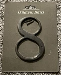 Baldwin Solid Brass 5" House Number Oil Rubbed Bronze Finish 0678-102-CD. Fixed Price $15.99.