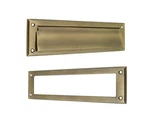 Idh By St. Simons Antique Brass Solid Magazine Mail Slot Set. Fixed Price $31.99.