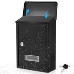Weatherproof Boxes With Key Lock, Security Locking Wall Mount Metal Mailbox W.... Fixed Price $34.80.