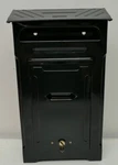 Nos Vintage 11" Fulton #88 Mailbox With Lock Classic Black Enamel Finish. Fixed Price $55.00.