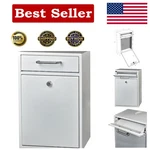 Alpine White Secure Document Deposit With Lock - Wall Mounted Mailbox 7420. Fixed Price $158.95.