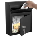 Large Wall Mount Locking Key Drop Safe Mailbox For Mail, Rent, Payment, Cash. Fixed Price $69.99.