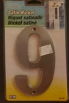 Hy Ko BR-51SN Prestige Series Inch Satin Nickel House Number 6 Or 9. Fixed Price $9.99.
