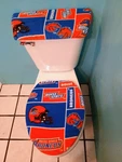 Boise State Broncos Blocks Fleece Toilet Seat Lid And Tank Top Cover Set. Fixed Price $19.99.