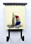 New Unused Vtg Bacova Guild Metal Wall Mailbox/ Magazine Holder Sailboat 10X7X3. Fixed Price $29.00.