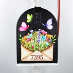 Mailbox Magnet Partial Cover, Custom Wildflowers Envelope Bouquet Address/name. Fixed Price $10.25.