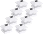8 Pack White Solar Led Pathway Deck Patio Fence Light For 5X5 Pvc Vinyl Posts. Fixed Price $85.00.