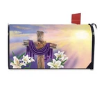 Mailbox Cover Magnetic Easter Risen Cross Crown Thorn Purple Cloth Lily Holiday. Fixed Price $15.99.