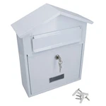 Letter Post Mail Box Metal White Wall Door Gate Fence Garden House Lockable. Fixed Price $61.17.