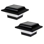 Led Solar Post Cap 2.5 Outdoor Black Cast Aluminum Quick Easy Diy (2-PACK). Fixed Price $31.43.