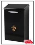 Wall Mount Mailbox Black Small City Classic Steel Galvanized Outside Post. Fixed Price $17.99.