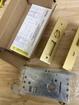 Emtek 2155US4138 Narrow Rectangular 7-1/4" Privacy Door Lock Satin Brass. Fixed Price $195.99.