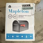 Architectural Mailboxes Mapleton Large Graphite Steel Post Mount. Fixed Price $44.99.