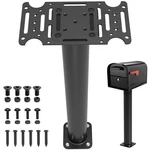 Komohom 43" Black In-ground Mailbox Post W/mounting Bracket Durable & Stable. Fixed Price $97.48.