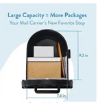 Arlington Architectural Mailboxes Large Black Galvanize Steel Post Mount Openbox. Fixed Price $19.99.
